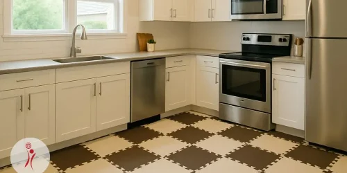 موکت پازلی در آشپزخانه